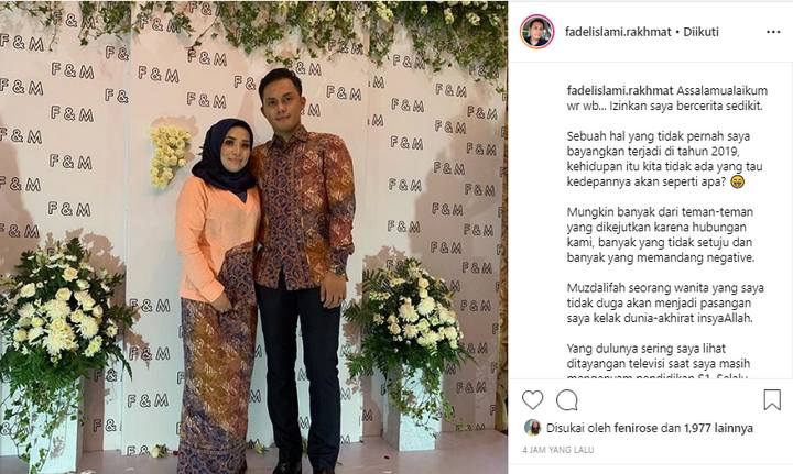 Kisah Cinta Muzdalifah dan Fadel Islami