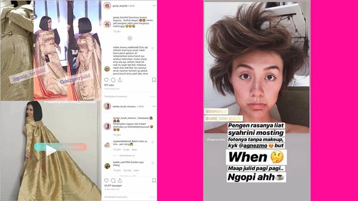 Syahrini Dibully Bergaun Gorden