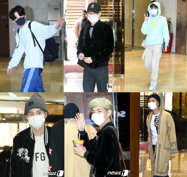 Member-Member BTS Pakai Masker