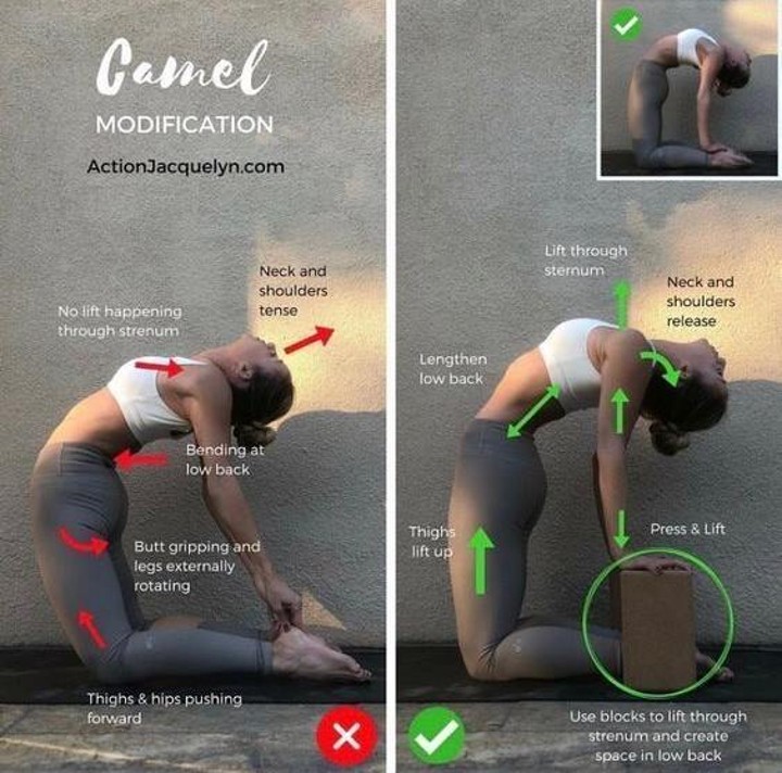 Camel Pose untuk Mengatasi Kram Perut