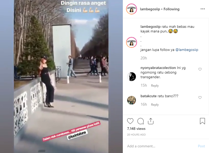 Lucinta Luna di Taman Rusia
