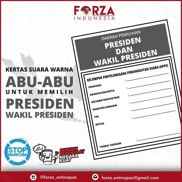 Surat Suara Pilpres Berwarna Abu-Abu