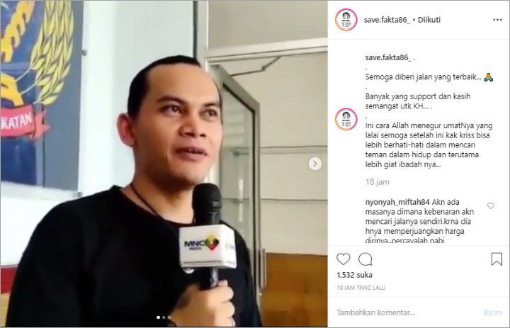 Jenguk Kriss Hatta di Tahanan, Mbah Mijan: Dia Tertekan Sekali