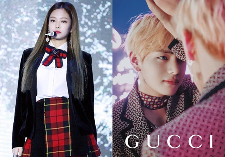 V BTS dan Jennie Black Pink Dikaitkan dengan Gucci, Fans 