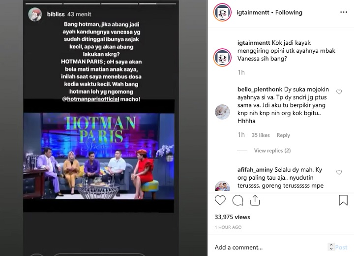 InstaStory Bibi Ardiansyah