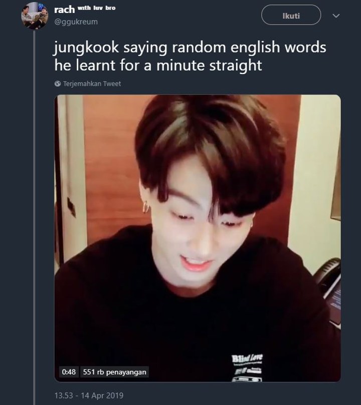 Jungkook BTS Rajin Belajar Bahasa Inggris