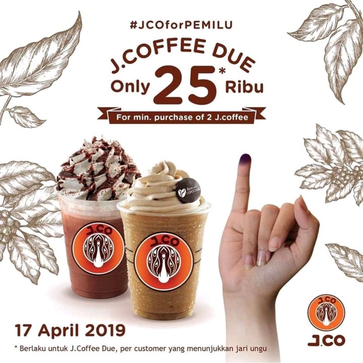 Promo dari J.Co untuk Pemilih di Pemilu 2019