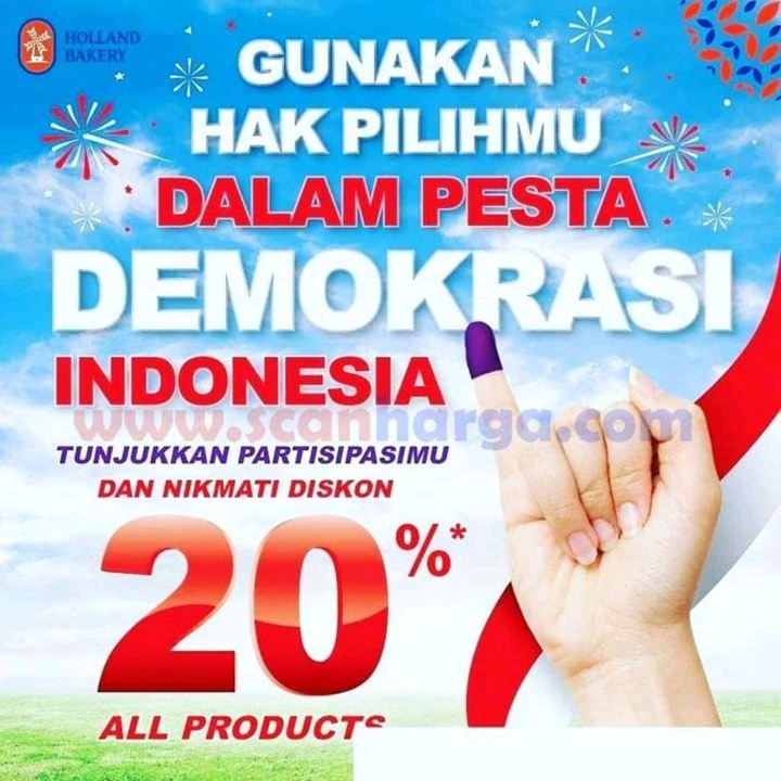 Dapatkan Dikson 20% di Holland Bakery