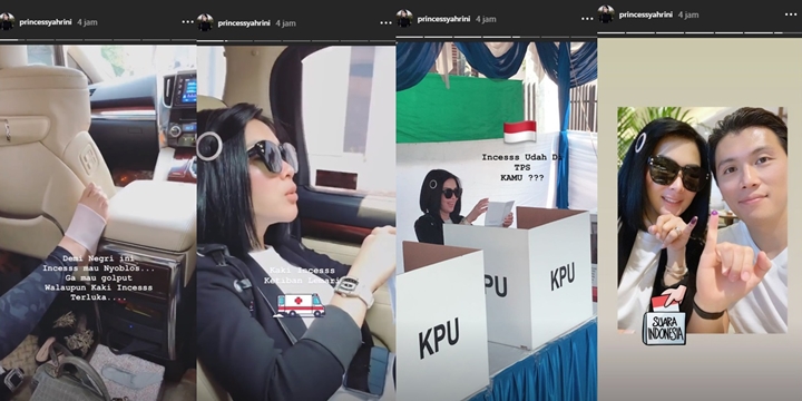Syahrini Nyoblos Pemilu 2019