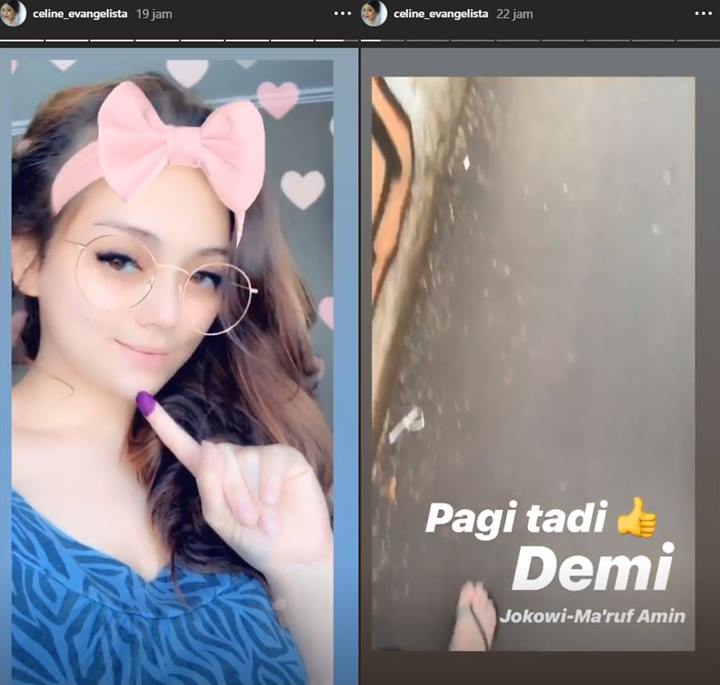 Celine Evangelista Pemilu