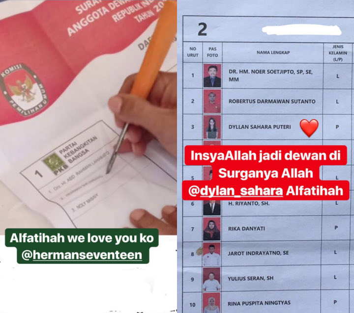 Nama Mendiang Istri dan Gitaris Seventeen Masih Ada di Surat Suara, Ifan Bikin Postingan Haru