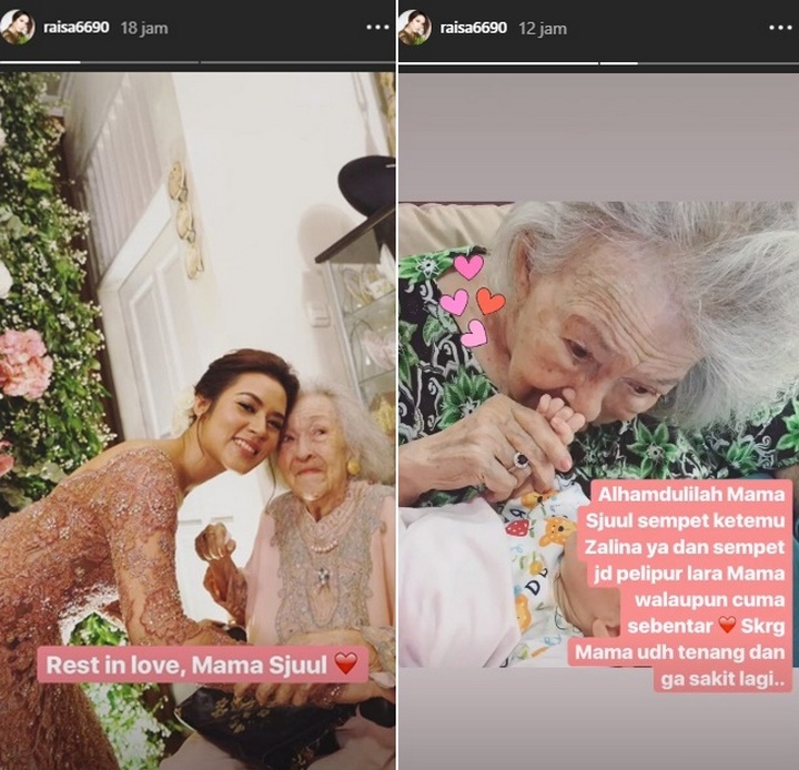 Nenek Raisa Meninggal Dunia