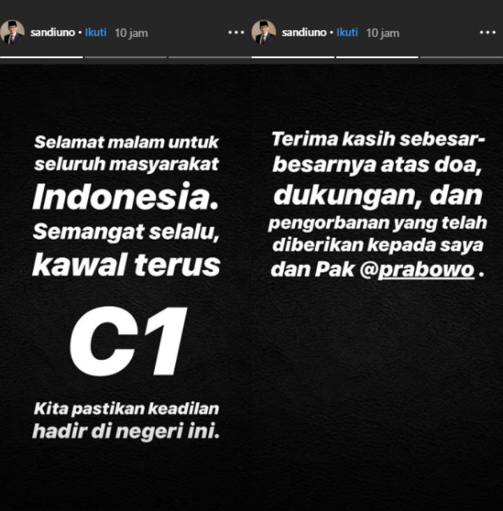 Sakit Hingga Harus Cek Darah, Sandiaga Singgung Keadilan Minta Masyarakat Kawal Penghitungan Suara