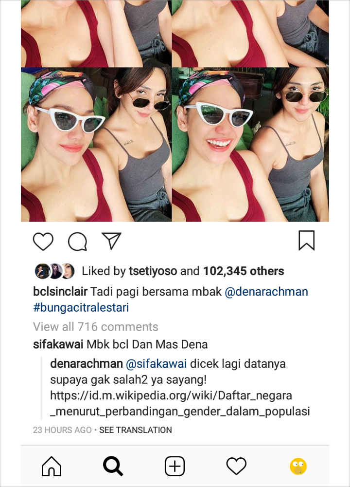 Instagram BCL foto bareng Dena Rachman