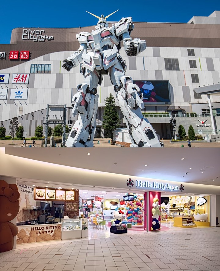 DiverCity Tokyo Plaza dengan Patung Gundam Raksasa