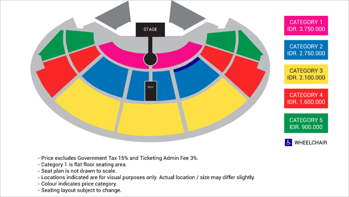 Seat Plan konser Shawn Mendes di Jakarta