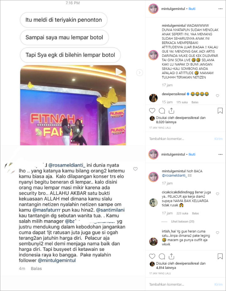 Reaksi Netter Soal Meldi