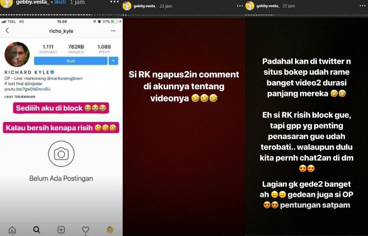 Gebby Vesta Ngegas Sindir Richard Kyle