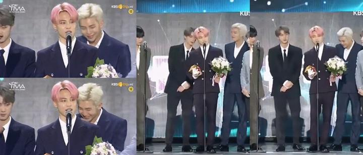 The Fact Music Awards 2019: RM Ngakak Lihat Cara Jimin BTS Demi Terlihat Tinggi
