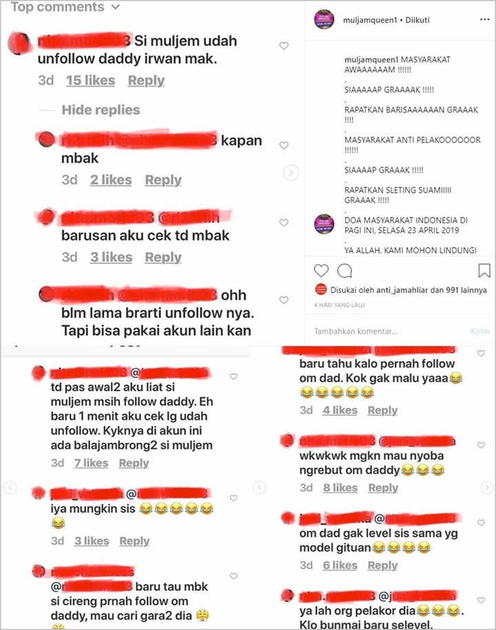Reaksi Haters Soal Isu Mulan Follow Akun Irwan Mussry