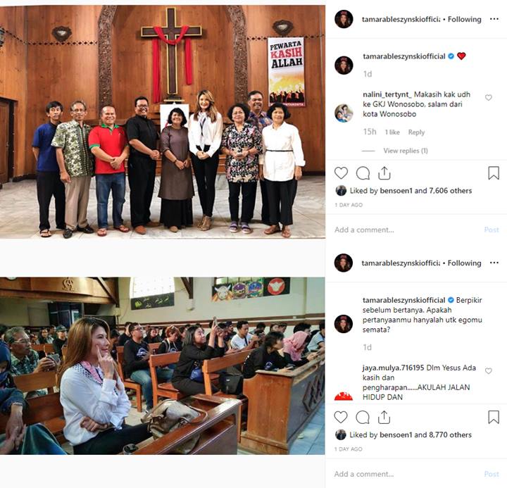 amara Bleszynski Terlihat Di Gereja