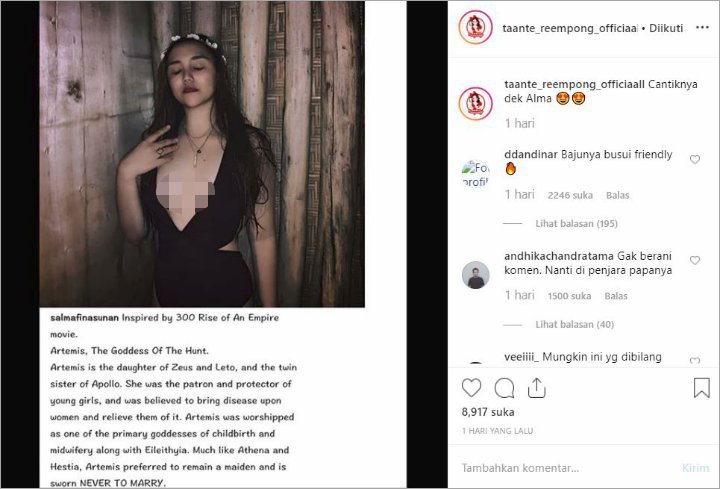 Salmafina Sunan Umbar Belahan dada Seksi