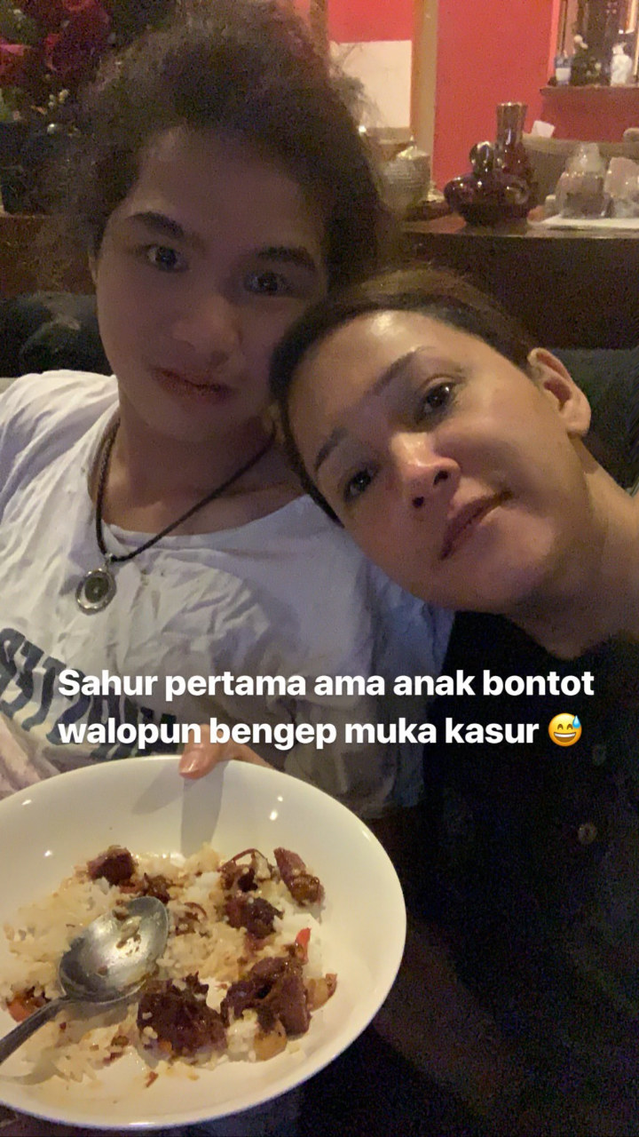 Maia Estianty Nikmati Sahur Pertama Bareng Si Bungsu, Dul Jaelani