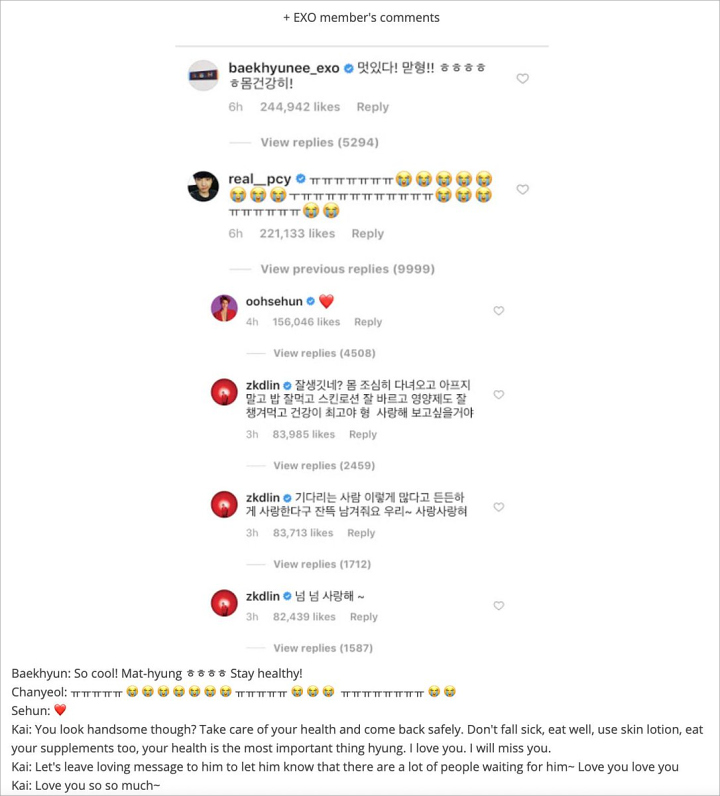 Xiumin Pamer Kepala Gundul Jelang Wamil, Chanyeol, Kai Cs Baper di Komentar