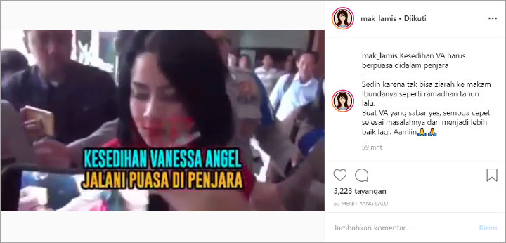 Vanessa Angel Curhat Sedih Jalani Ramadan di Penjara, Netter Ramai Beri Dukungan