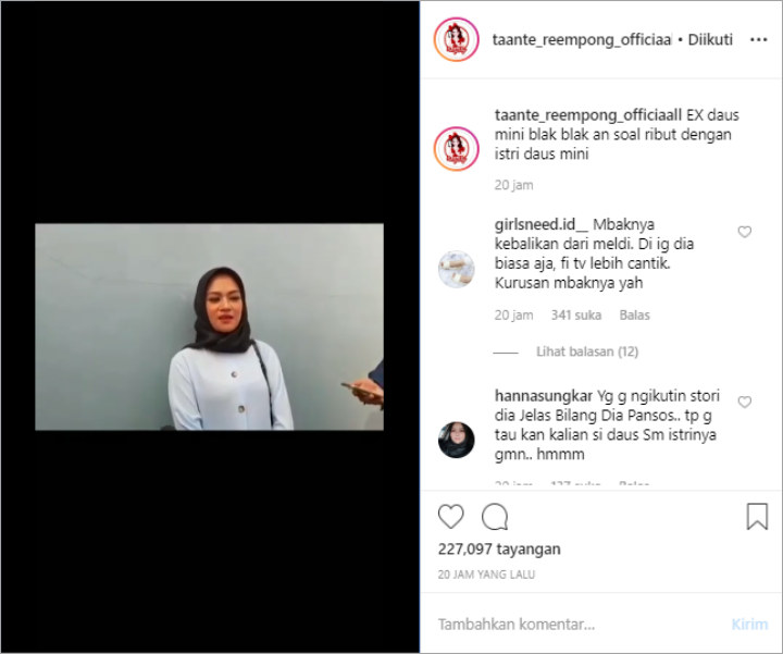 Yunita Lestari Dituding Pansos Usai Sindir Balik Istri Daus Mini, Netter Tak Terima