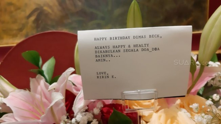 Bunga Ririn Ekawati Untuk Dimas Beck