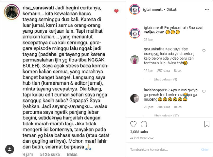 Risa Saraswati Akui Stres dan Kelabakan Bikin Konten YouTube Usai Diamuk Netizen
