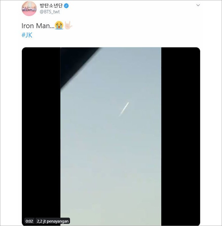 Jungkook BTS Heboh Lihat Iron Man Terbang, ARMY: Ternyata Memang Masih Bocah