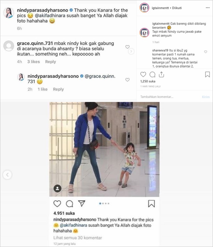 Nindy Absen di Acara Syukuran Ashanty