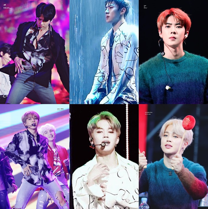 Sehun EXO dan Jimin BTS Sering Pakai Baju Kembaran, Siapa yang Lebih Keren?