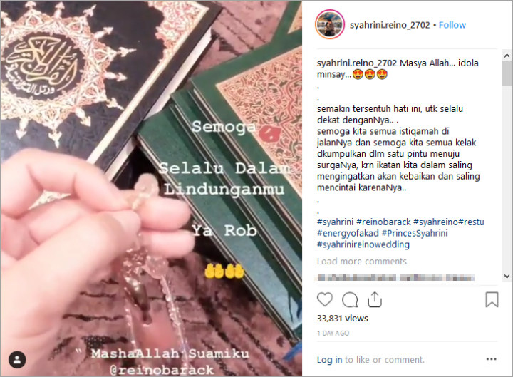 Syahrini Bagikan Momen Religius Suami