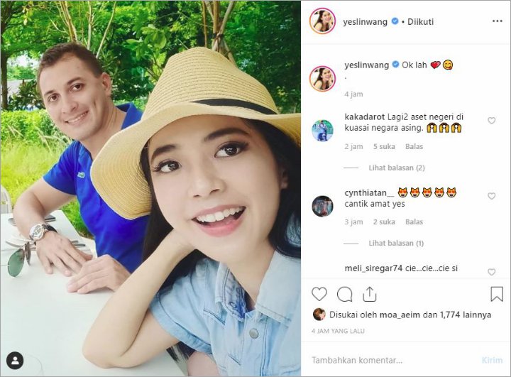 Yeslin Wang Pamer Pacar Baru?