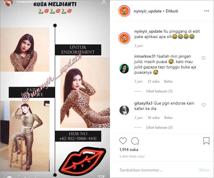 Rosa Meldianti Pamer Pinggang Super Langsing Malah Dibully Cuma Hasil Editan Hingga Tahan Nafas