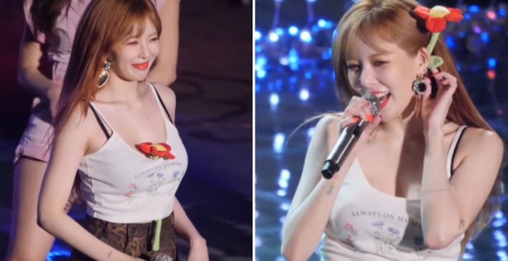 Manggung di Kampus, HyunA Bikin Heboh Masukkan Benda Ini ke Dadanya