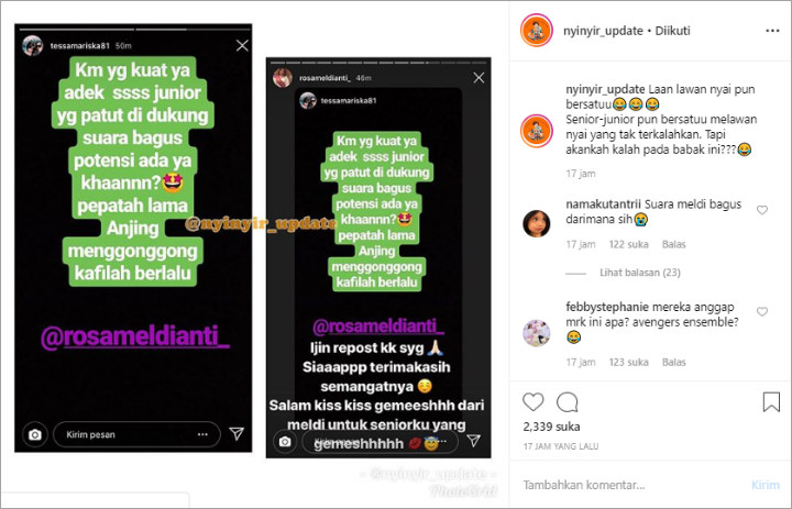 Rosa Meldianti Pamer Dapat Dukungan Hingga Suara Dipuji Tessa