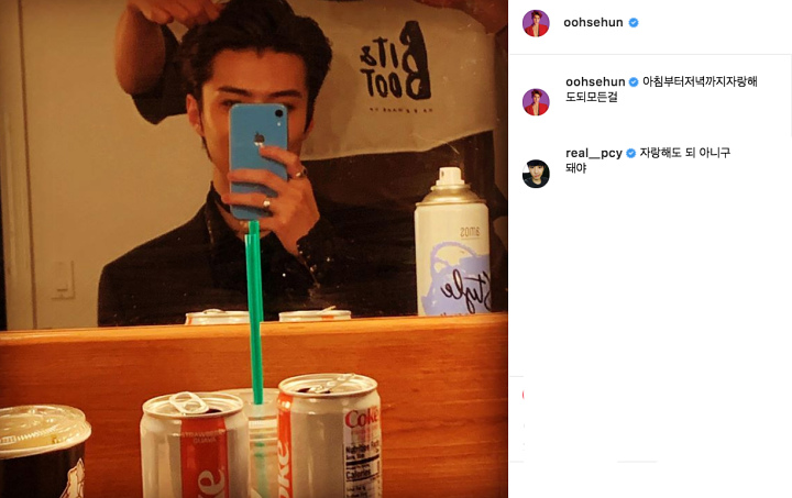 Sehun Pamer Selfie Narsis, Lucunya Chanyeol Komentar Cuma Buat Koreksi Ejaan Salah
