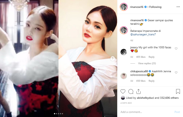 Rina Nose Dandan Ala Jennie
