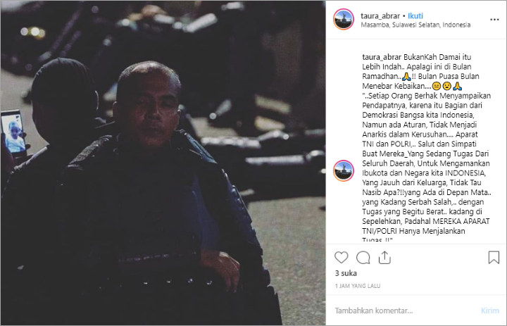 Anggota Brimob Kelelahan