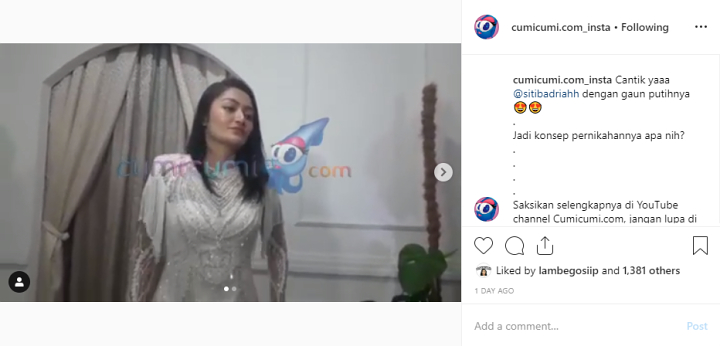 Siti Badriah Pamer Gaun Pengantin