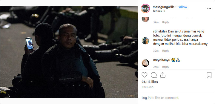 Potret Dua Anggota Brimob yang Paling Viral Selama Aksi 22 Mei