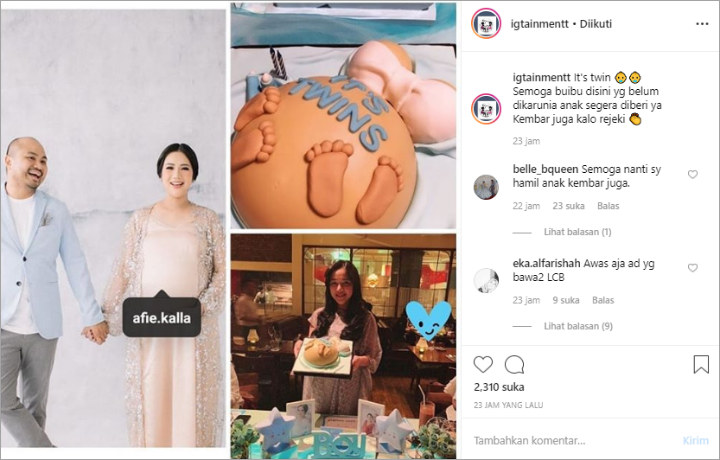 Foto Hamil Istri Afif Bikin Laudya C Bella Disorot
