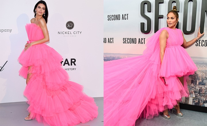 Kendall Jenner dan Jennifer Lopez Pakai Gaun Sama, Mana Lebih Cantik?