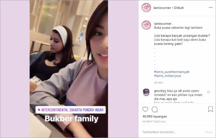 Millendaru Buka Puasa Bersama Bareng Aurel Hermansyah, Plester di Hidung Dituding Habis Oplas