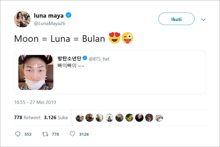 Rekasi Halu Luna Maya