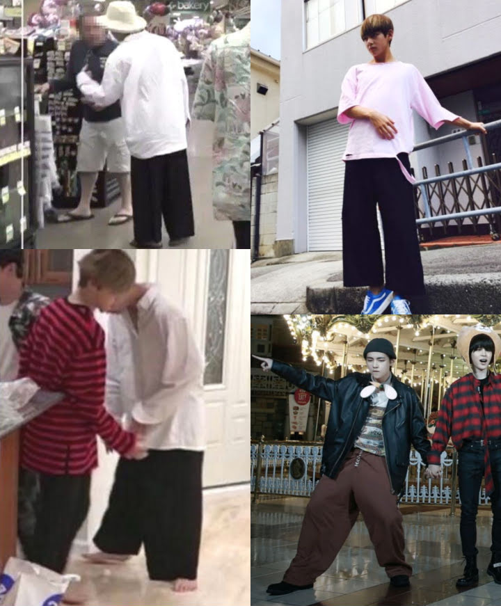 V BTS Jadi Bahan Gosip Gara-Gara Sering Pakai Celana Kulot